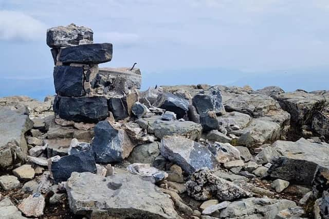 The structure after mountaineers claim it had been struck by a lightning bolt over the weekend (pic: Richard Pyne)