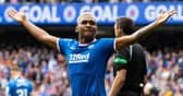 Rangers' Alfredo Morelos celebrates as he makes it 2-0 during a cinch Premiership match between Rangers and Kilmarnock. (Photo by Alan Harvey / SNS Group)