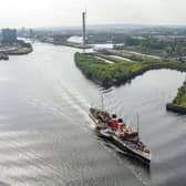 The Waveley makes her way down the river Clyde on her first sailing of 2024 (Picture: John Devlin)