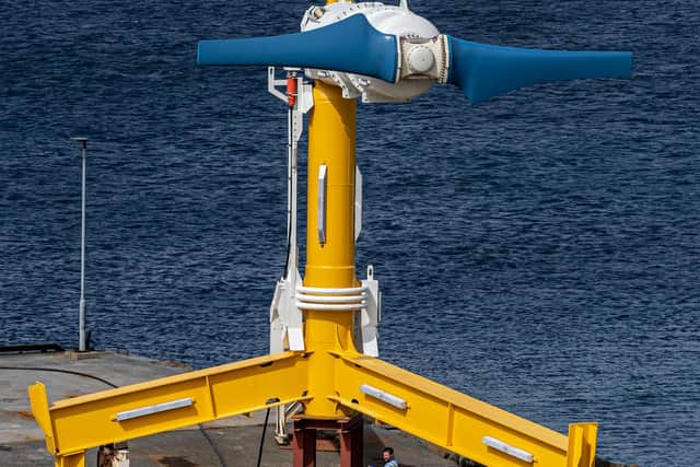 Edinburgh-based marine energy firm Nova Innovation has installed the new charge point, which is powered by a giant underwater turbine powered by the tides off Shetland