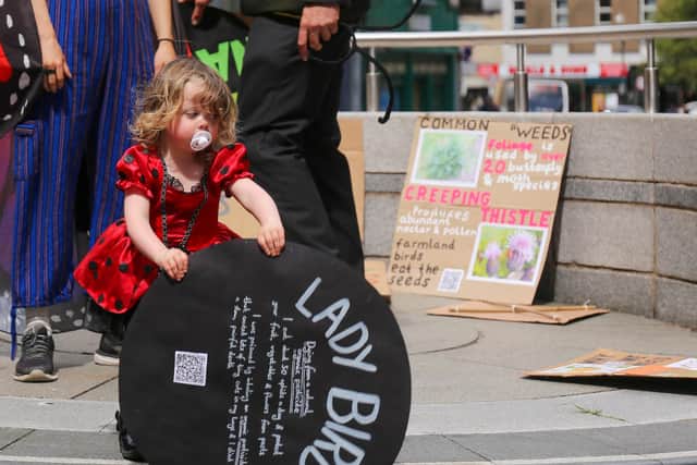 Activists of all ages turned out for the demonstration in Stirling city centre on Saturday. Picture: XR Stirling