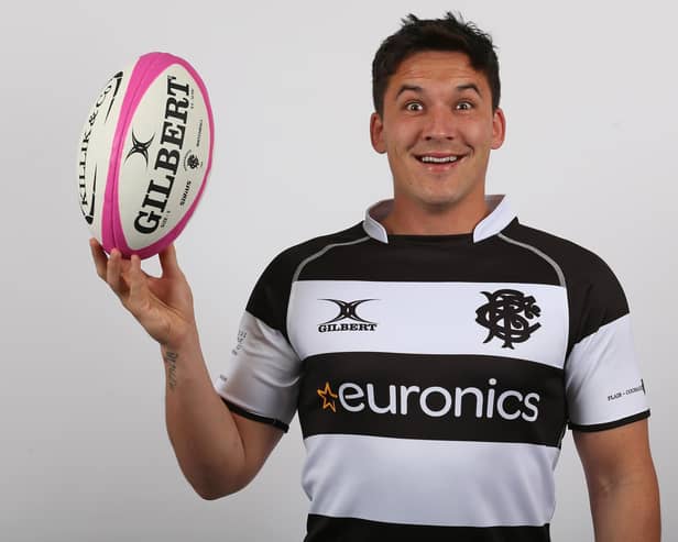 Sam Johnson is on the bench for the Barbarians against a World XV at Twickenham.  (Photo by Steve Bardens/Getty Images for Barbarians)