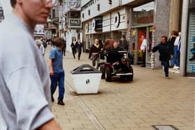 Curious Princes Street shoppers looked on in 1995 as filming commenced on one of the most iconic scenes in British movie history - the opening scene of Trainspotting.