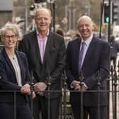 (L-R) Fraser Gillies, managing partner, Wright, Johnston & Mackenzie; Laura Irvine, managing partner, Davidson Chalmers Stewart; Andrew Chalmers, chair, Davidson Chalmers Stewart; Mark Higgins, chair of WJM. Picture: Jeff Holmes