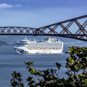 The Emerald Princess as she sailed up the River Forth into South Queensferry during the 2022 season. Picture: Peter Devlin