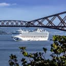 The Emerald Princess as she sailed up the River Forth into South Queensferry during the 2022 season. Picture: Peter Devlin