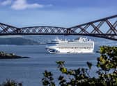 The Emerald Princess as she sailed up the River Forth into South Queensferry during the 2022 season. Picture: Peter Devlin