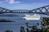 The Emerald Princess as she sailed up the River Forth into South Queensferry during the 2022 season. Picture: Peter Devlin