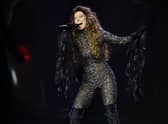 Singer Shania Twain performs during the debut of her residency show "Shania: Still the One" at The Colosseum at Caesars Palace on December 1, 2012 in Las Vegas, Nevada.  (Photo by Jeff Bottari/Getty Images)