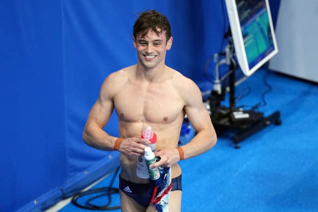 Tom Daley was third in the Olympics men's 10m platform final at the Tokyo Aquatics Centre. Picture: Joe Giddens/PA Wire