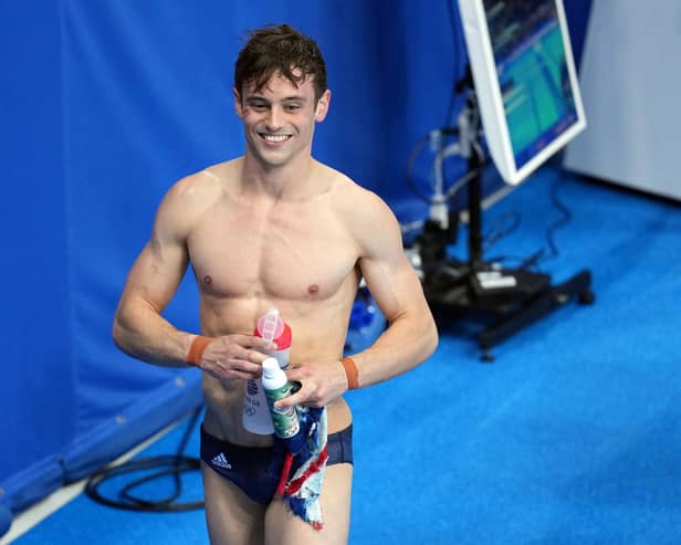 Tom Daley was third in the Olympics men's 10m platform final at the Tokyo Aquatics Centre. Picture: Joe Giddens/PA Wire