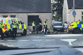 The car ploughed into the house in Glenrothes (Pic: Fife Jammer/FifeJFL)