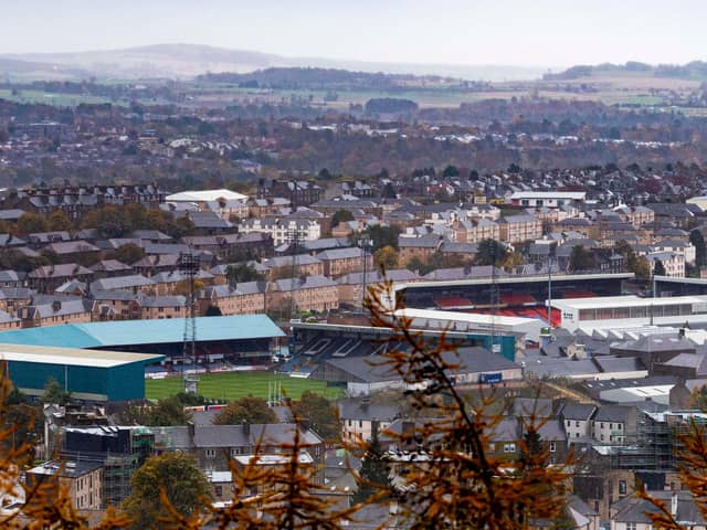 Dens Park in the foreground, with Tannadice beyond: The city of Dundee could lose its distinction of having two football grounds on the same street (Photo by Ross MacDonald / SNS Group)