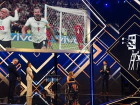 Gareth Southgate receives the Team Award on behalf of the Men's England Football Team and Manager of the Year during the BBC Sports Personality of the Year Awards 2021