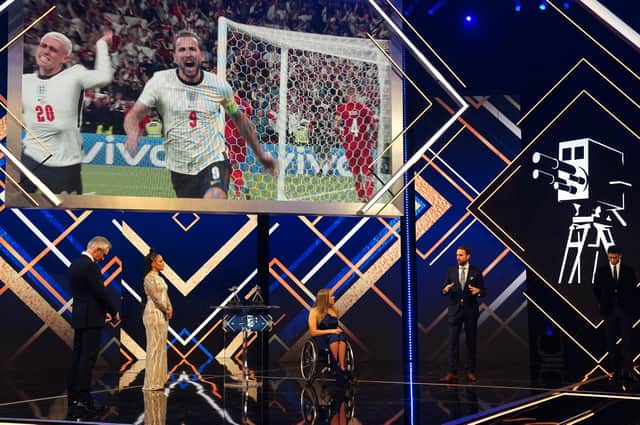 Gareth Southgate receives the Team Award on behalf of the Men's England Football Team and Manager of the Year during the BBC Sports Personality of the Year Awards 2021