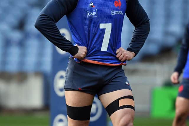 France's Charles Ollivon attends the Captain's run training session, on November 21, 2020 on the eve of the Pool B Autumn Nations Cup international rugby union match between Scotland and France at Murrayfield Stadium in Edinburgh. (Photo by Andy Buchanan / AFP) (Photo by ANDY BUCHANAN/AFP via Getty Images)