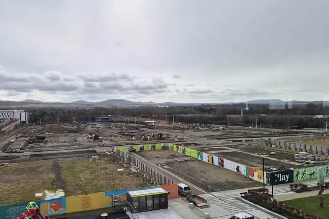 A view of the site at Edinburgh Park as it looks like at present.