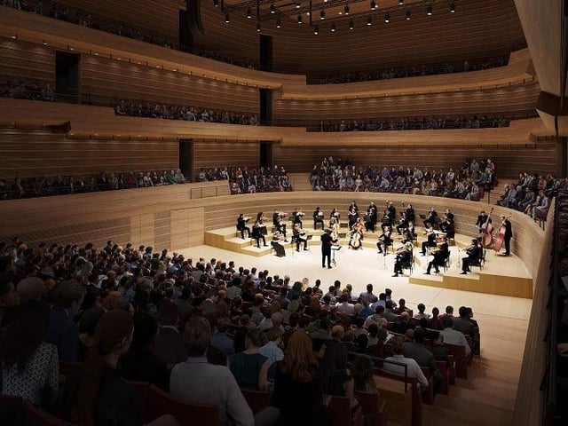 Planning permission has been approved for the £65 million Dunard Centre in the New Town. It will create a 1,000 seat concert hall, 200 seat studio, rehearsal/recording space, a multi-purpose space, a café and bars in a building connected to the A-listed Dundas House. The centre is due to be completed in late 2026.