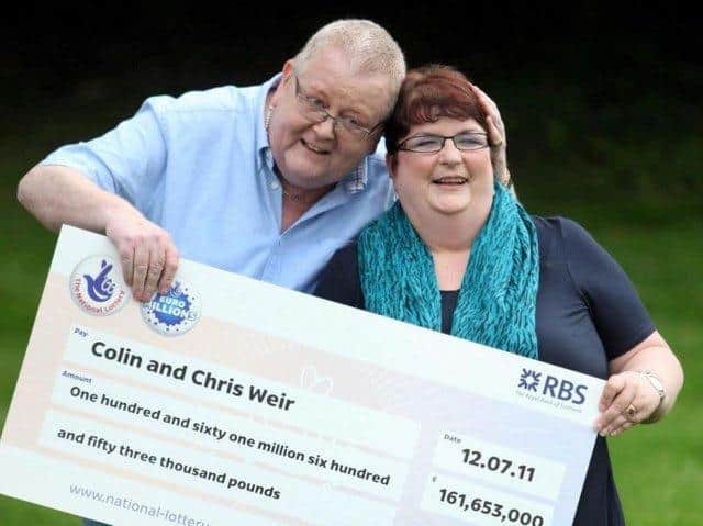 Mr and Mrs Weir from Largs, North Ayrshire, bagged their historic winnings in July 2011, making them the biggest UK winners at the time.