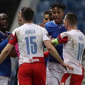 Glen Kamara accused Ondrej Kudela of making a racist comment during Rangers vs Slavia Prague (Getty Images)
