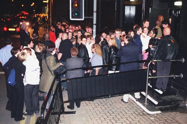 The newly opened Bed nightclub as clubbers wait in line during 2000