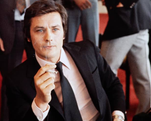 ​Alain Delon, pictured here in 1971, was often described as the most beautiful man in the world (Picture: AFP via Getty Images)