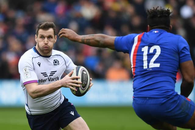 Mark Bennett made his international return as a replacement against France. Picture: Ross MacDonald/SNS