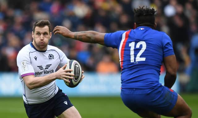 Mark Bennett made his international return as a replacement against France. Picture: Ross MacDonald/SNS