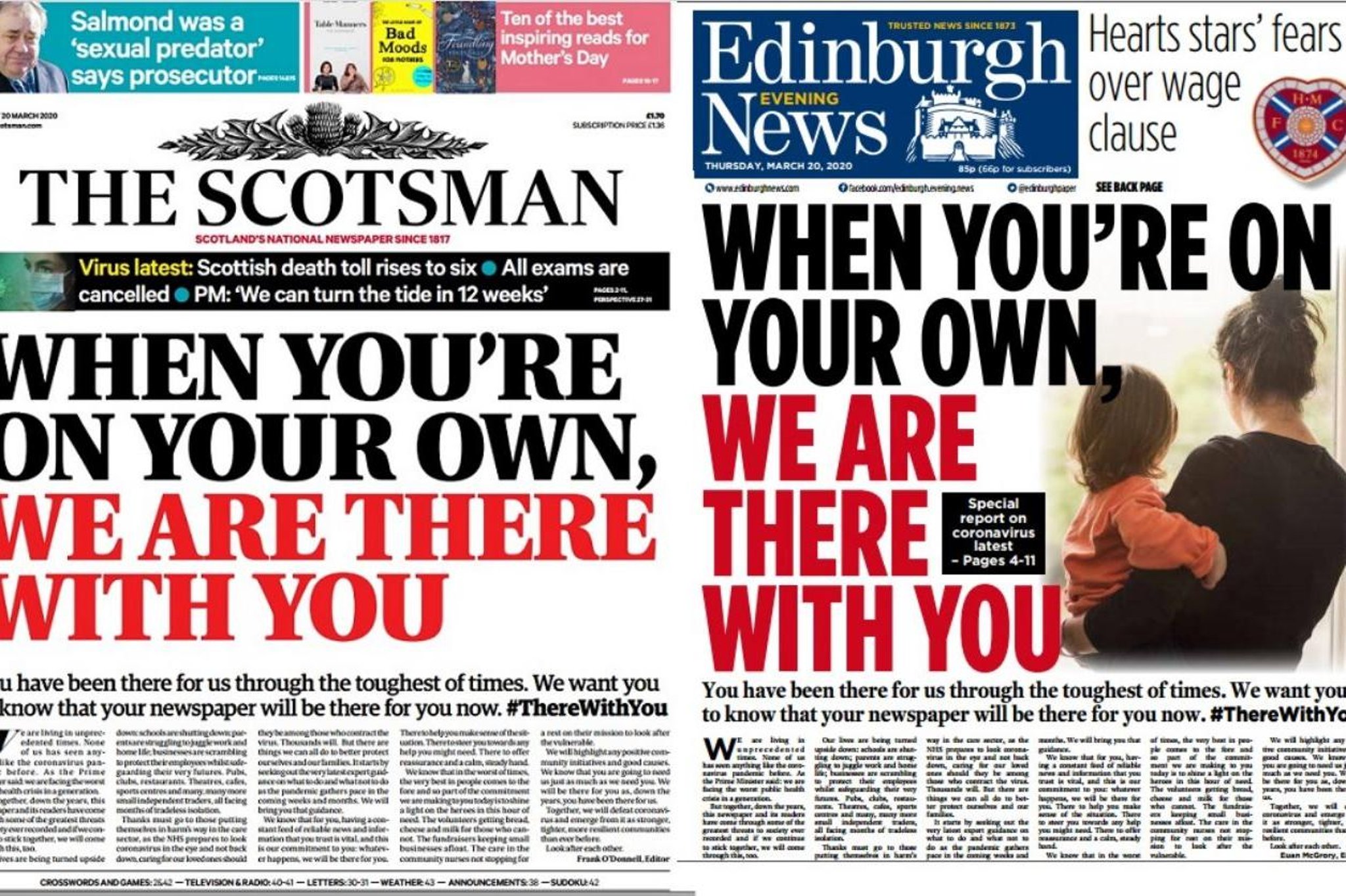 When You Re On Your Own We Are There For You Editor S Letter To Readers The Scotsman