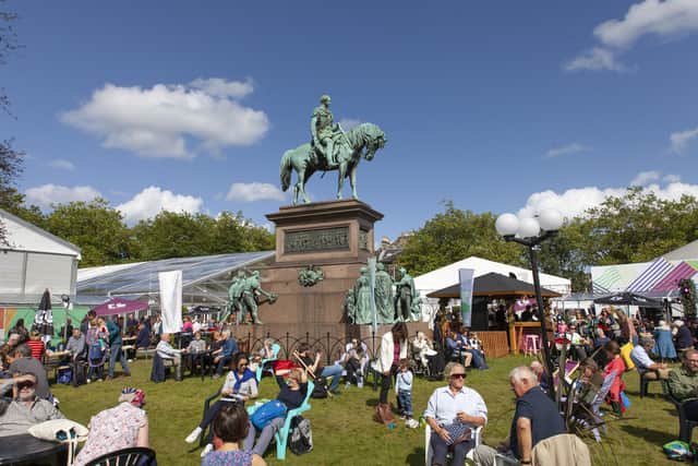 The Edinburgh International Book Festival has been staged in Charlotte Square Garden since 1983, but has gone online this year.