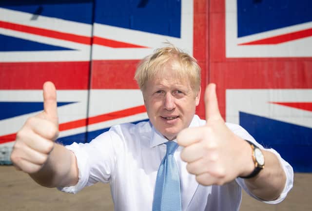 Boris Johnson's fondness for the Union Jack is a sign that Brexit Britain is melting down, according to Kenny MacAskill (Picture: Dominic Lipinski/WPA pool/Getty Images)