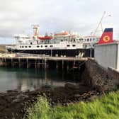 Lochboisdale Pier on South Uist became the scene of protest over the weekend as islanders demonstrated over the loss of a key ferry service throughout June. PIC: Steve Houldsworth/geograph.org