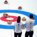 Great Britain's Jennifer Dodds and Bruce Mouat look on during the Mixed Doubles Bronze Medal on day four of the Beijing 2022 Winter Olympic Games at the National Aquatics Centre in China.