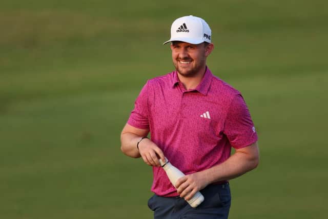 Connor Syme birdied four holes in a row in his second circuit Al Hamra Golf Club. Picture: Warren Little/Getty Images.