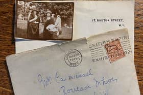 The letter, written by the Queen Mother in 1923, was found tucked away in a book bought from a second-hand shop, likely in Aberdeen. PIC: Contributed.