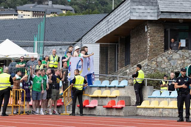 Some Hibs fans were furious with the team's performance in Andorra.