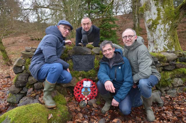 (left to right) Dirk, Paul, Bart and Jo Delabastita who travelled from Belgium for the memorial