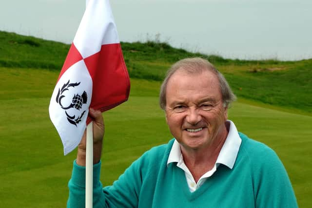 Former Ryder Cup player and now course designer Clive Clark, who is now based in Calfornia, during a visit to Dumbarnie Links. Picture: Dumbarnie Links