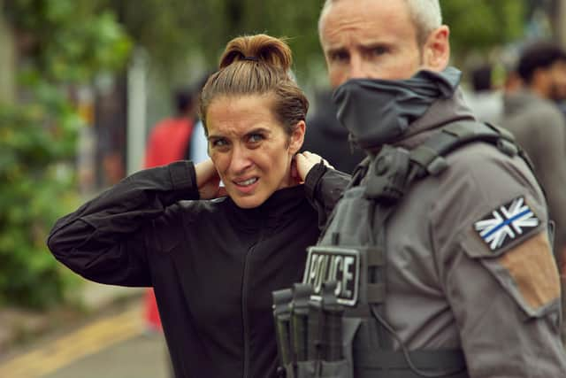 Cal MacAninch with Vicky McClure in Trigger Point