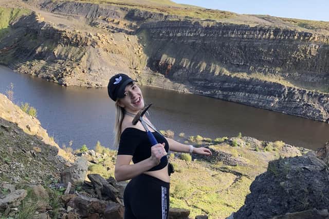 The geologist said she just enjoys being herself on camera and sharing her passion for rocks with viewers (pic: Luisa Hendry)