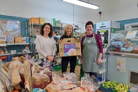 Mairi Gougeon with Kirsteen Campbell and Pet Aid coordinator, Carrie Gianelli.(Scottish SPCA)