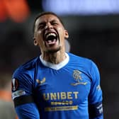 GLASGOW, SCOTLAND - MAY 05: James Tavernier of Rangers celebrates victory in the UEFA Europa League Semi Final Leg Two match between Rangers and RB Leipzig at Ibrox Stadium on May 05, 2022 in Glasgow, Scotland. (Photo by Ian MacNicol/Getty Images)