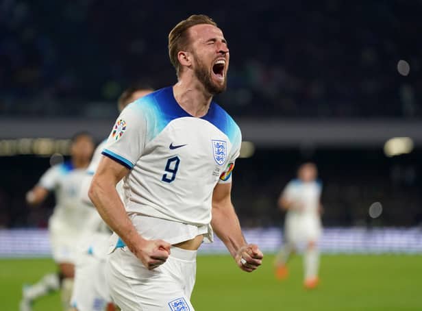 See Naples and make like you're half dead. Harry Kane, back on his feet, celebrates a famous victory