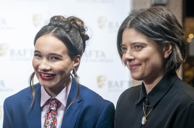 Aftersun star Frankie Corio and writer-director Charlotte Wells on the red carpet at the BAFTA Scotland Awards in Glasgow. Picture: Jane Barlow/PA Wire