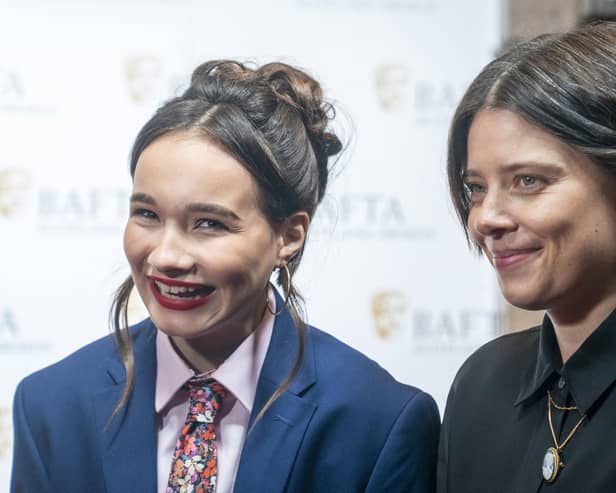 Aftersun star Frankie Corio and writer-director Charlotte Wells on the red carpet at the BAFTA Scotland Awards in Glasgow. Picture: Jane Barlow/PA Wire