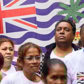 A protest before the UK signed a £3.4bn deal to hand over sovereignty over the Chagos Islands to Mauritius, while retaining control of a UK-US military base on the largest of the islands (Picture: Leon Neal/Getty Images)