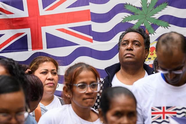A protest before the UK signed a £3.4bn deal to hand over sovereignty over the Chagos Islands to Mauritius, while retaining control of a UK-US military base on the largest of the islands (Picture: Leon Neal/Getty Images)