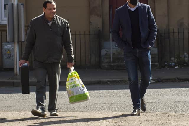 Scottish Labour leader Anas Sarwar (right) on the campaign trail. Picture: Lisa Ferguson