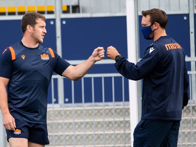 Mark Bennett, left, with new Edinburgh head coach Mike Blair. Picture: Paul Devlin/SNS