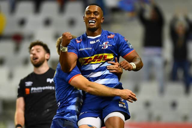 Stomers winger Leolin Zas is the top try-scorer in the United Rugby Championship. (Photo by Ashley Vlotman/Gallo Images/Getty Images)